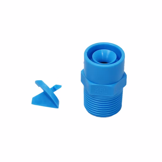 Blue PP Polypropylene Full Cone Plastic Water Jet Nozzle, Solid Cone Spray Nozzle